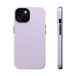 Lilac Purple Solid Color Pastel MagSafe Compatible Impact-Resistant iPhone Case