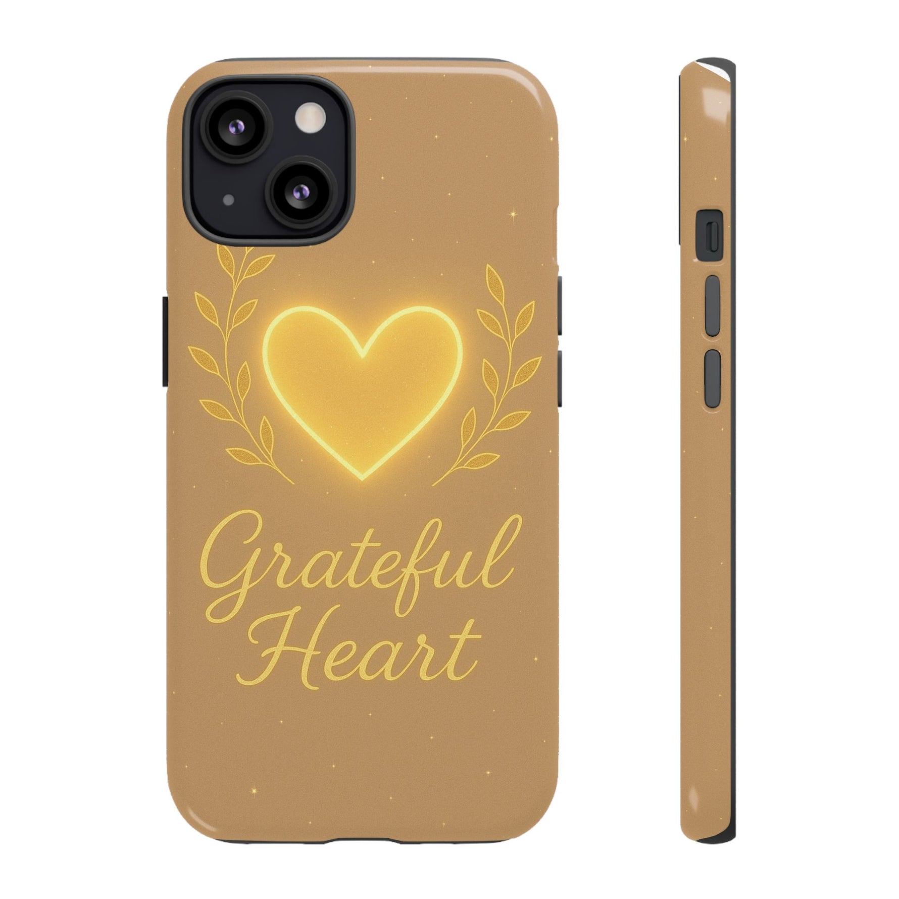 Grateful Heart iPhone Case — Warm Neon Heart - Shamo's