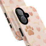 Pet Paw Pattern Phone Case — Pink Puppy Hearts & Bones with MagSafe  Shamo's