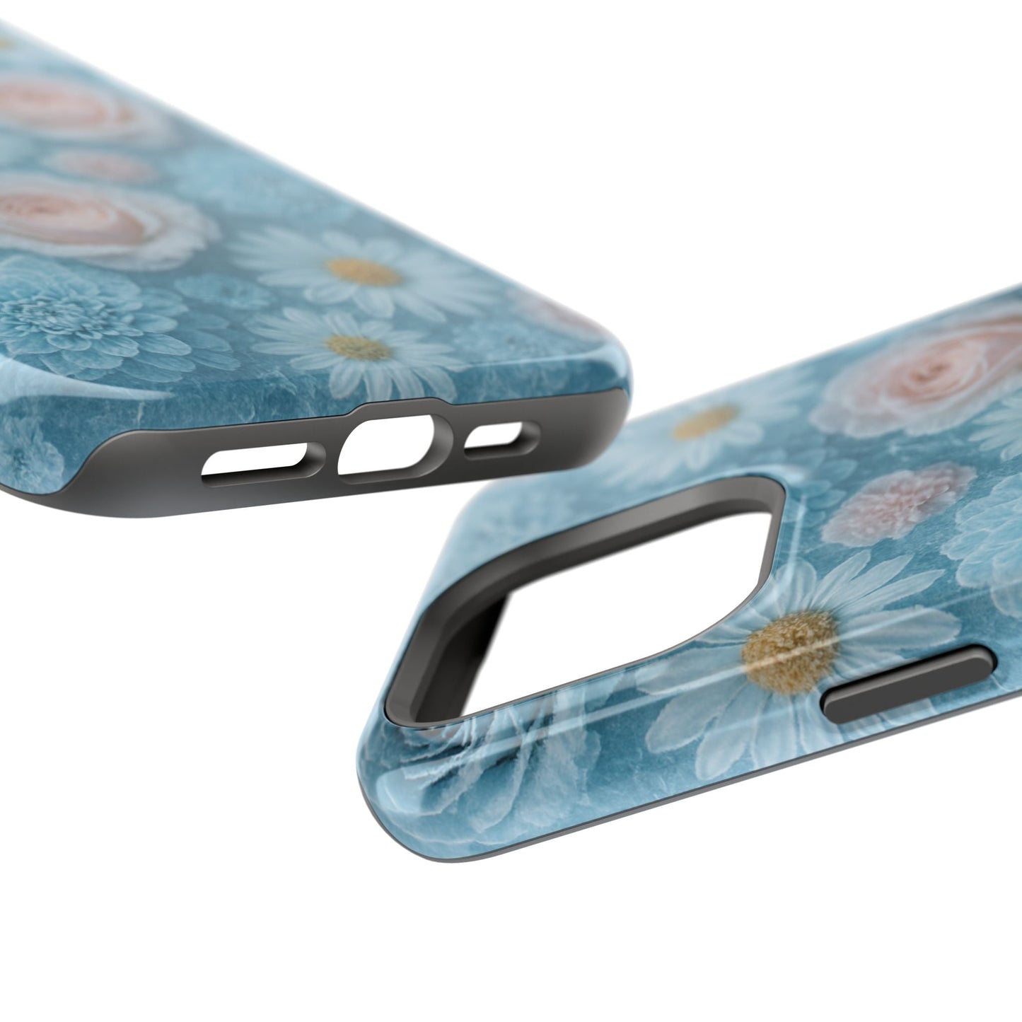 Frozen Floral Rose & Daisy Impact iPhone Case | MagSafe compatible  Shamo's