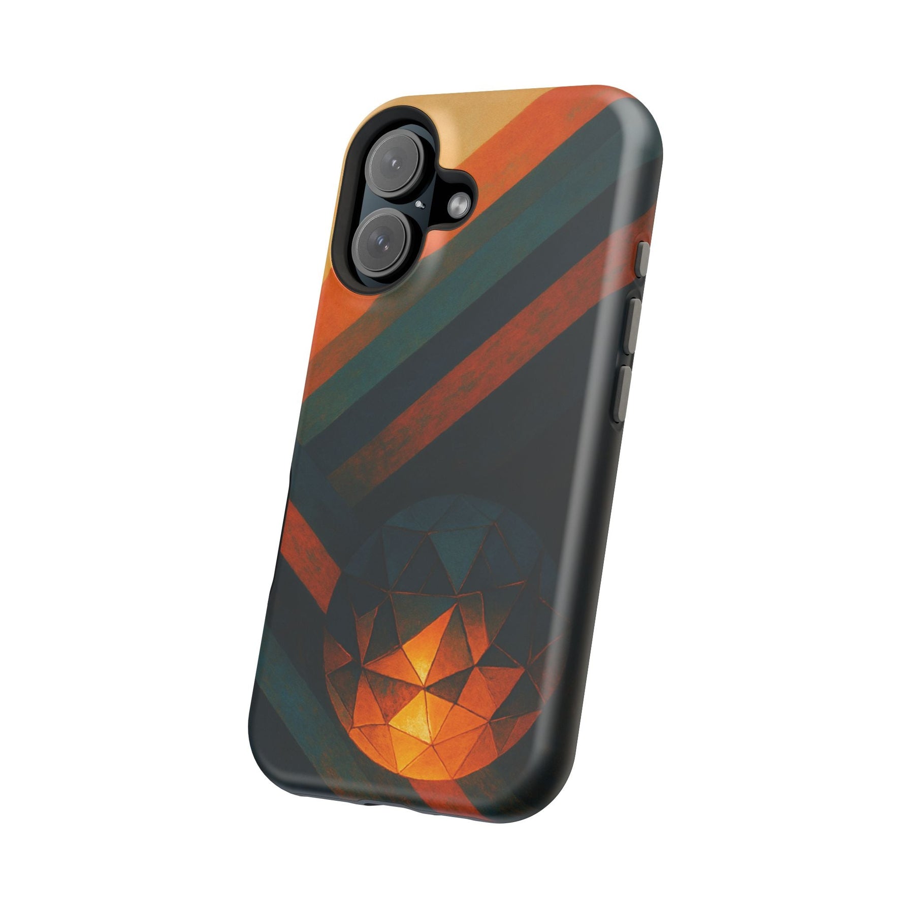 “Geometry of Becoming” Abstract iPhone MagSafe Case — Magnetic Impact-Resistant  Shamo's