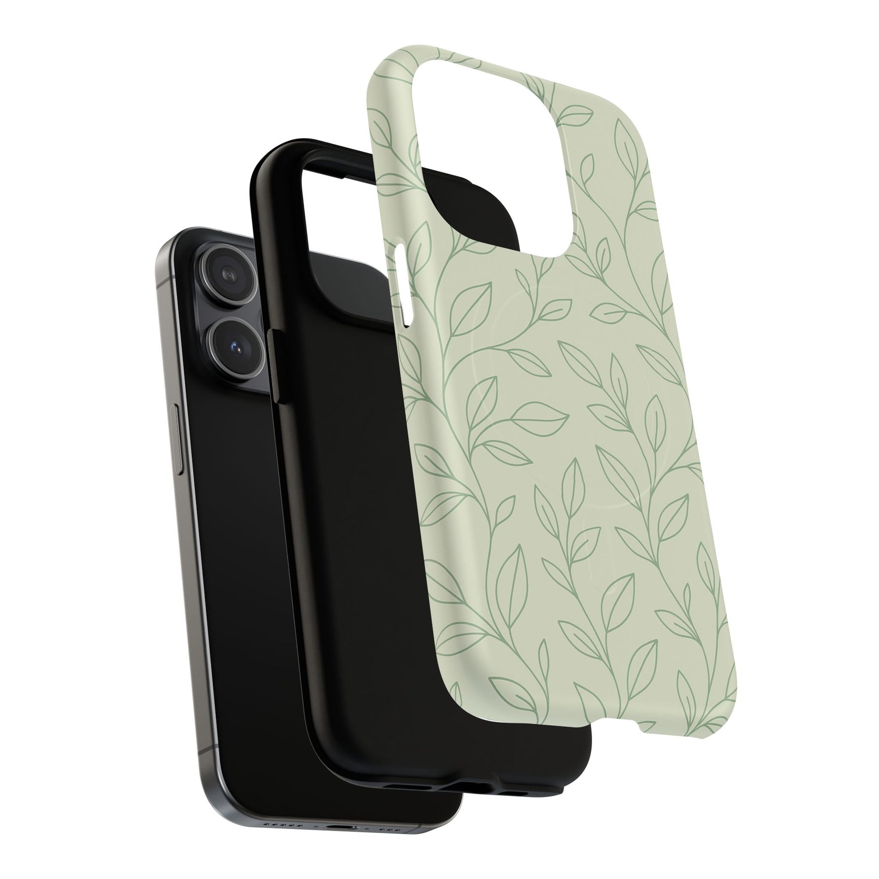 Sage Botanical Leaves Floral iPhone Case | MagSafe - Shamo's