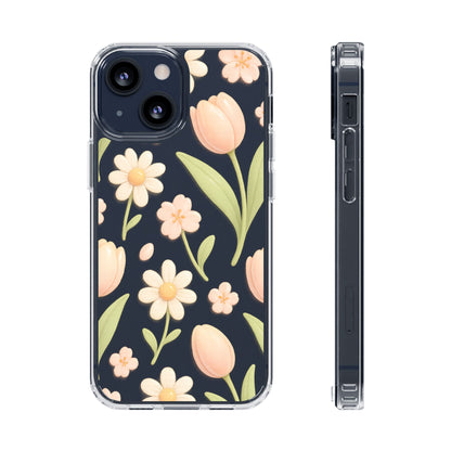 Floral Impact-Resistant Clear iPhone Case - Shamo's