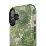 Green Succulent Floral Magnetic Impact-Resistant iPhone Case, MagSafe Compatible - iPhone 17 / Glossy - Shamo's