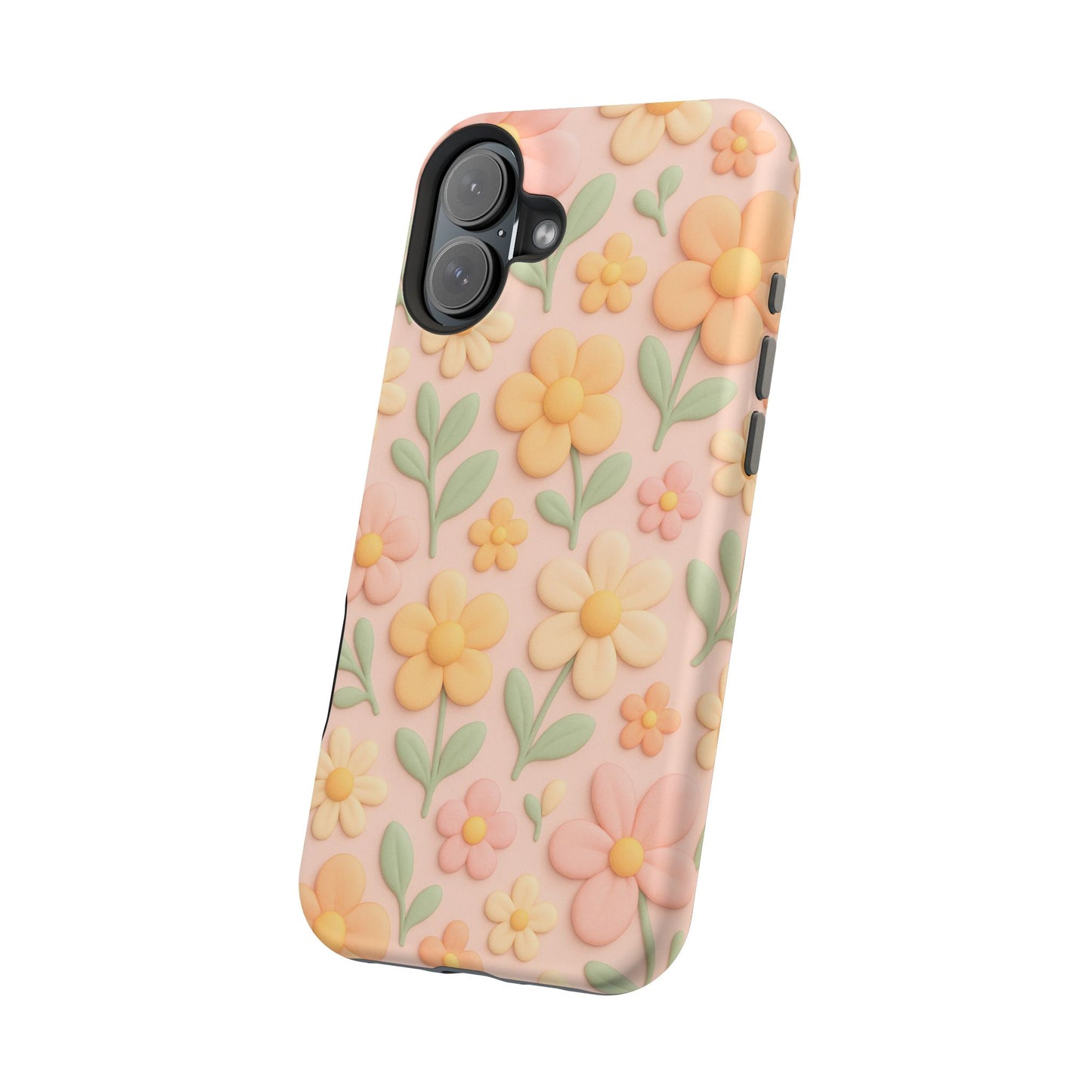 Vintage Floral 3D iPhone Case | MagSafe Compatible
