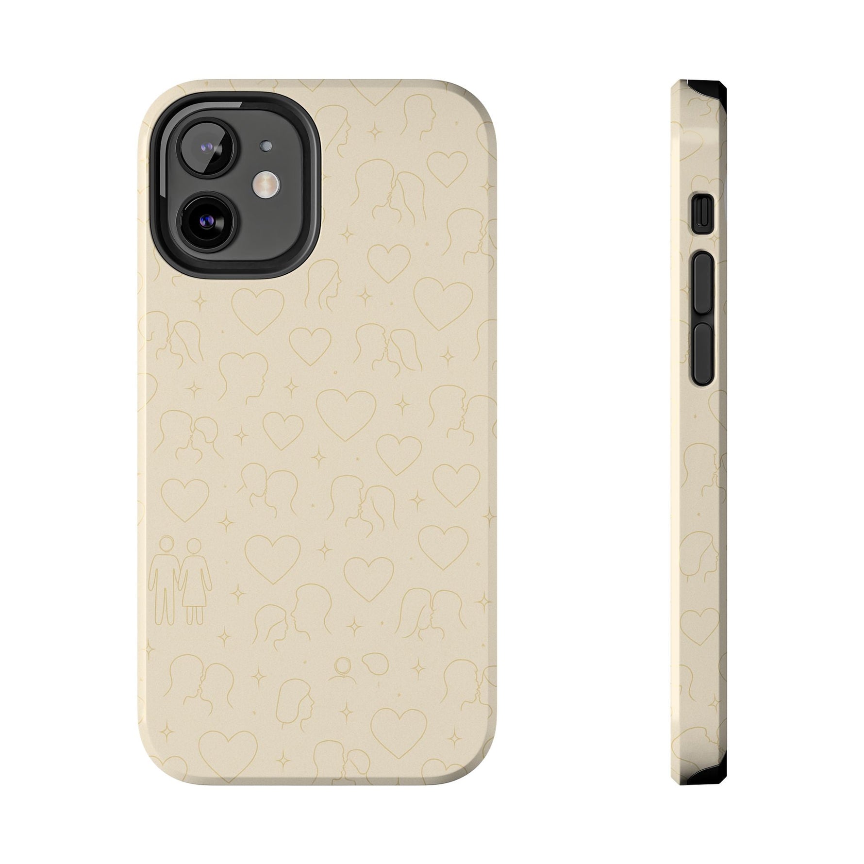 Romantic Pattern Minimalist Tough Phone Case  Shamo's iPhone 12 Mini