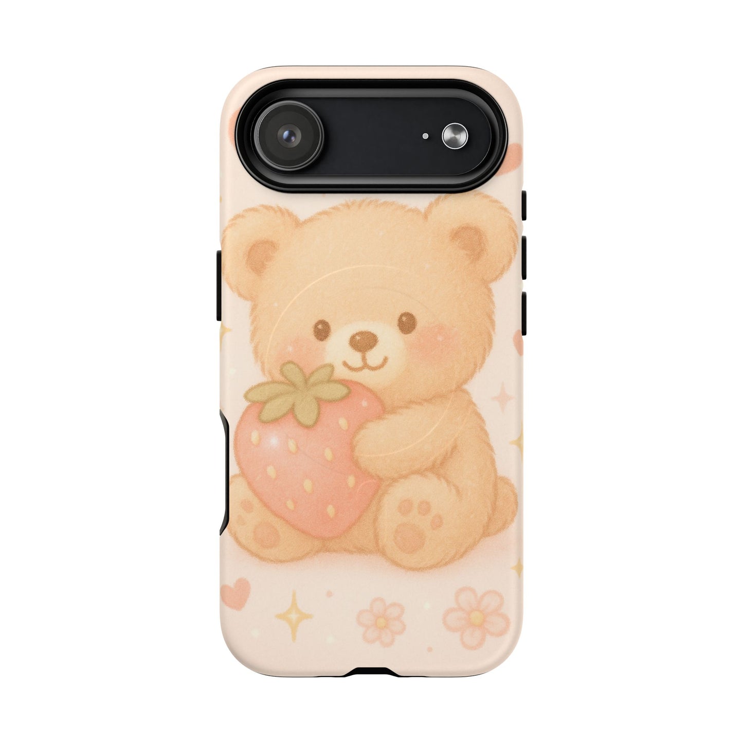 Strawberry Teddy iPhone Case with MagSafe
