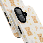 Beige Teddy Bear on Clouds iPhone Case with MagSafe