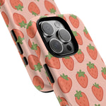 Strawberry Pattern Magnetic Phone Case | Berry Sweet Love - Shamo's