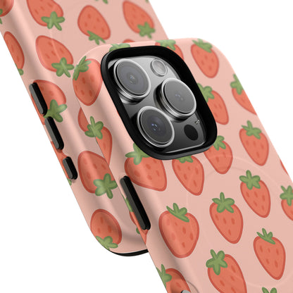 Strawberry Pattern Magnetic Phone Case | Berry Sweet Love