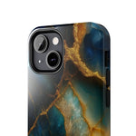 Blue Gold Agate Tough Phone Case Marble Stone Design  Shamo's