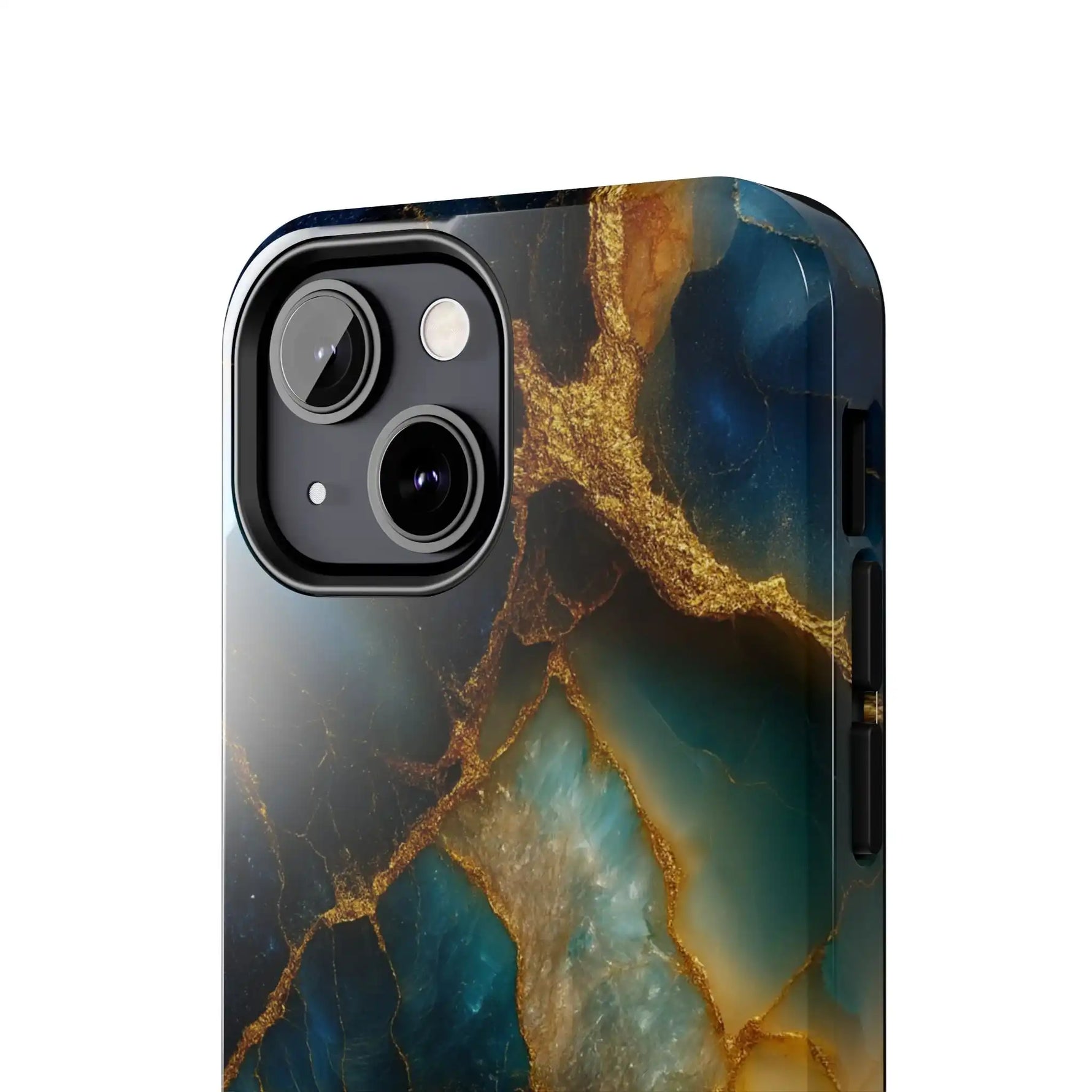 Blue Gold Agate Tough Phone Case Marble Stone Design  Shamo's