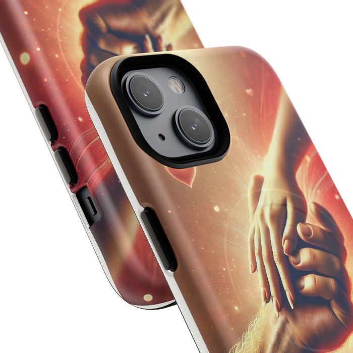 Magnetic Phone Case - Hands in Love Design - Compatible with MagSafe