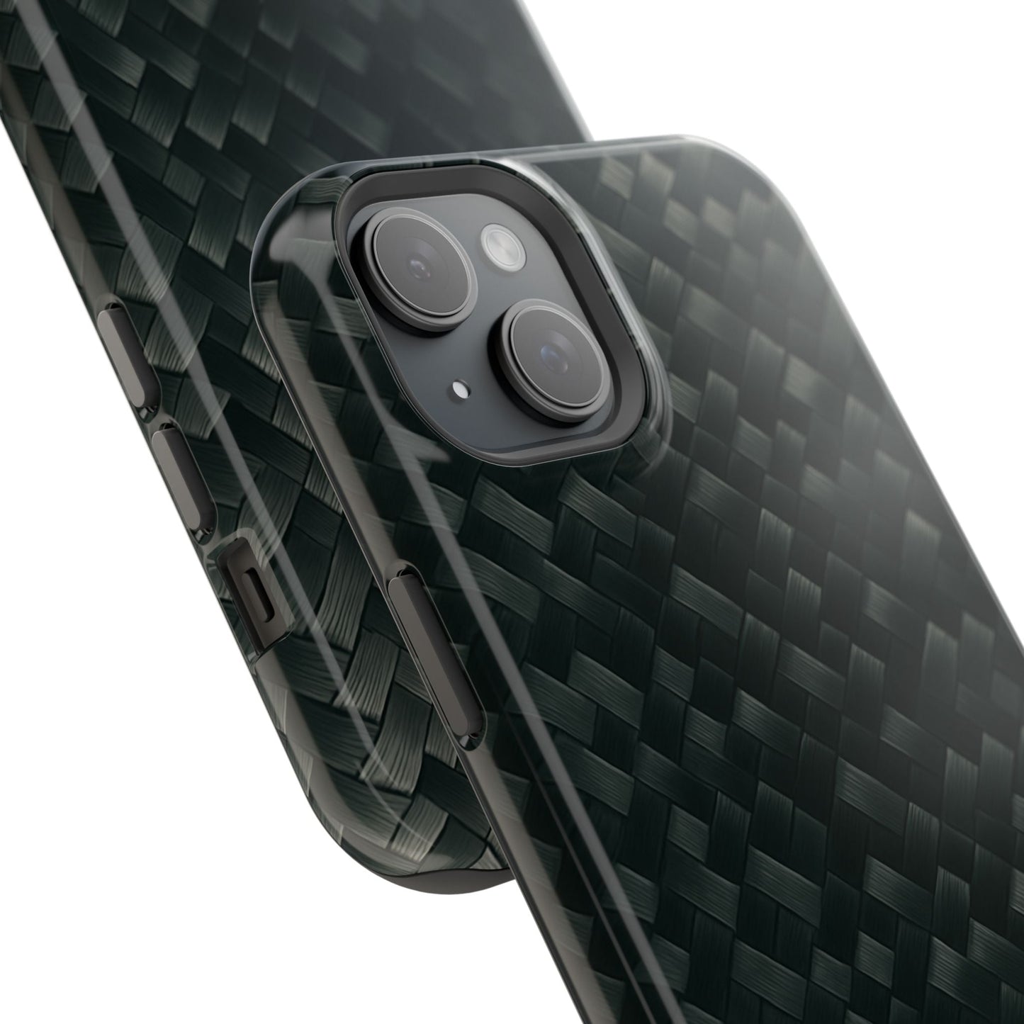 Dark Carbon Fiber Texture Magnetic Impact-Resistant iPhone Case | MagSafe compatible  Shamo's