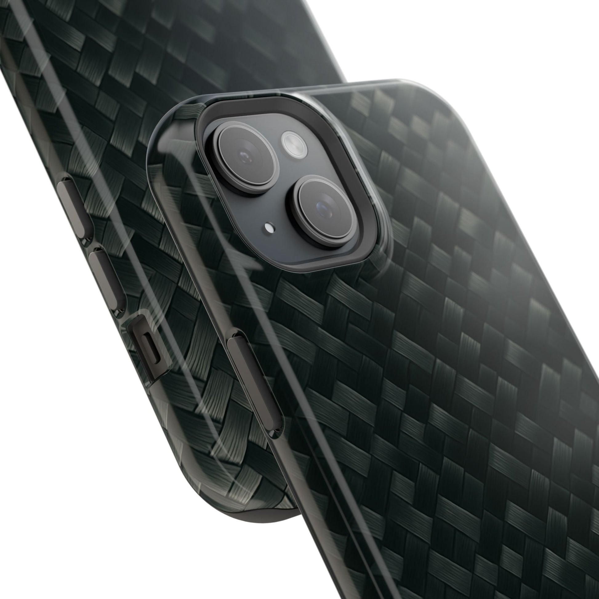Dark Carbon Fiber Texture Magnetic Impact-Resistant iPhone Case | MagSafe compatible  Shamo's