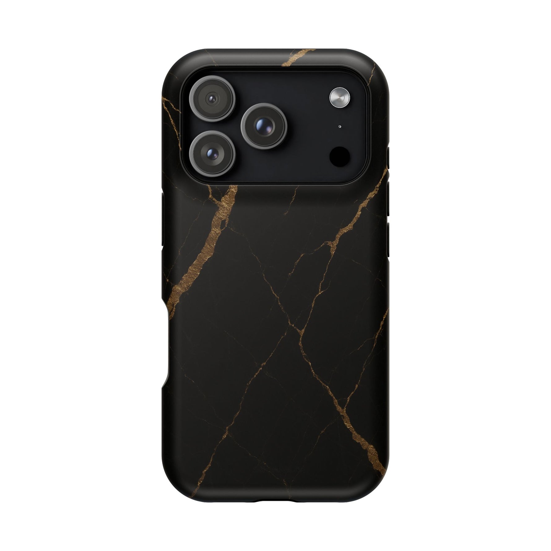 Black & Gold Marble iPhone Case with MagSafe - iPhone 17 Pro / Matte - Shamo's