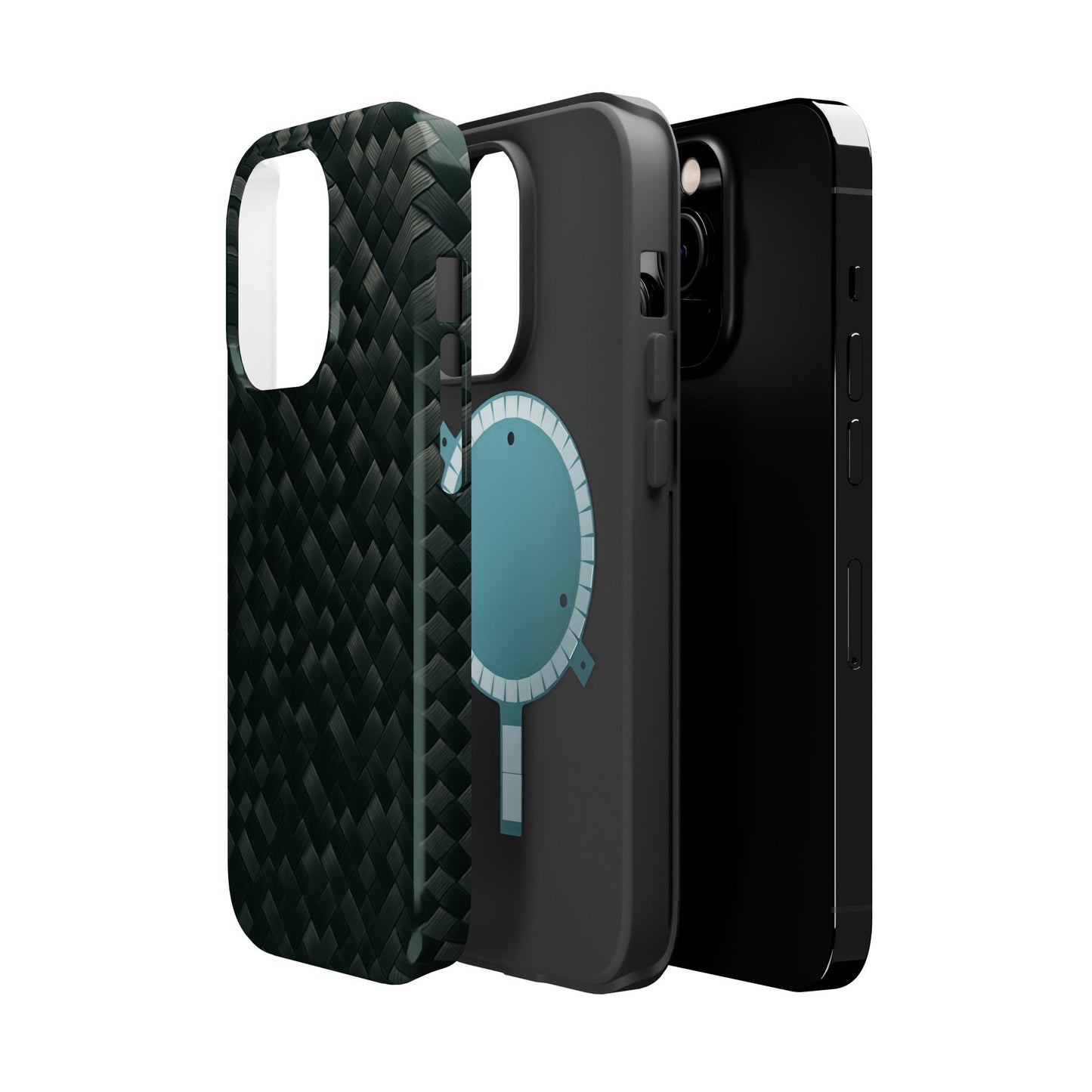 Dark Carbon Fiber Texture Magnetic Impact-Resistant iPhone Case | MagSafe compatible  Shamo's