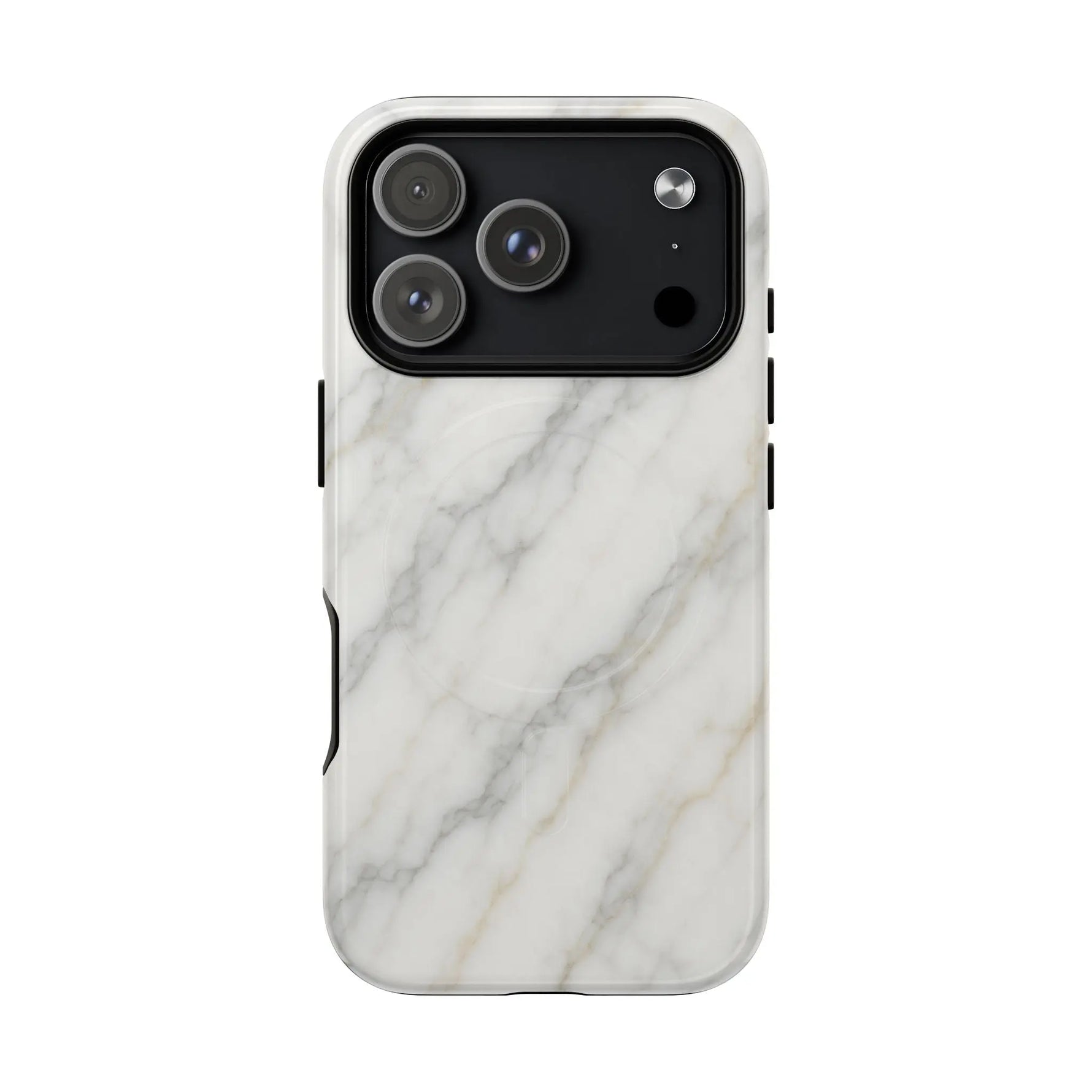 Classic White Marble iPhone Case with MagSafe - Shamo's