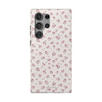 Rosebud Floral Tough iPhone Case | Pink Vintage Flower Protective Cover