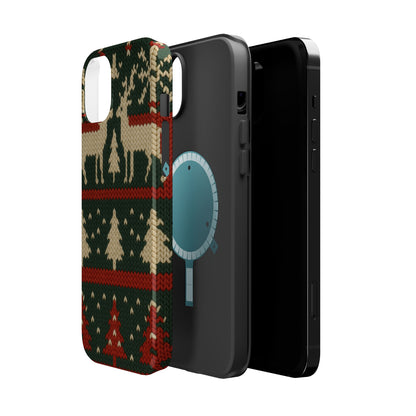 Holiday Reindeer Knit iPhone Case | compatible with MagSafe