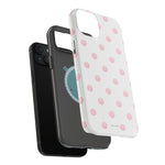 Pink Polka Dot Impact-Resistant Phone Case | MagSafe