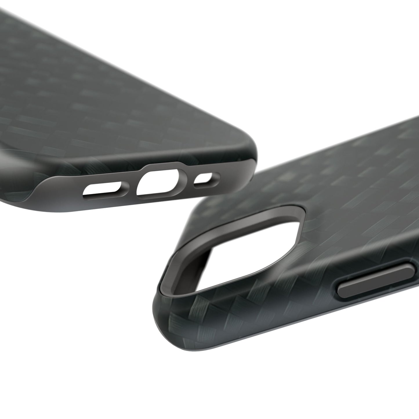 Dark Carbon Fiber Texture Magnetic Impact-Resistant iPhone Case | MagSafe compatible  Shamo's