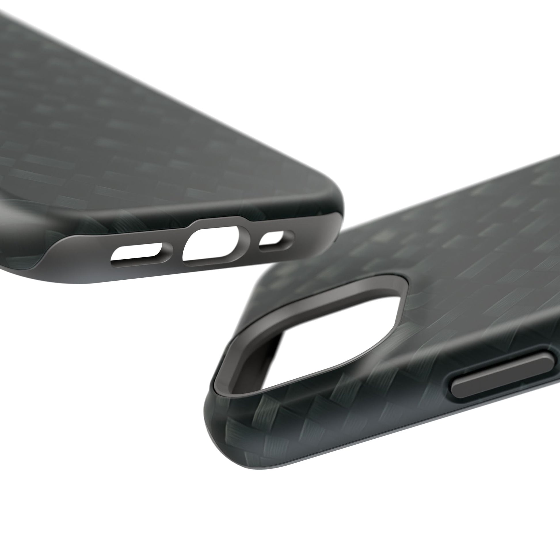 Dark Carbon Fiber Texture Magnetic Impact-Resistant iPhone Case | MagSafe compatible  Shamo's