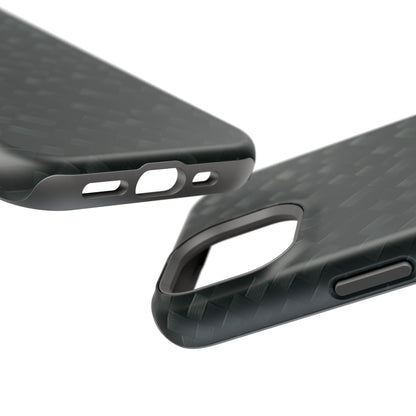 Dark Carbon Fiber Texture Magnetic Impact-Resistant iPhone Case | MagSafe compatible  Shamo's