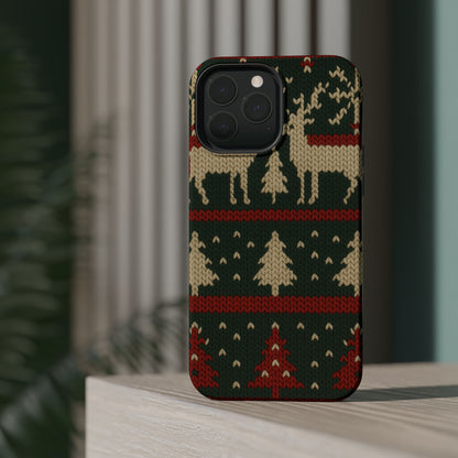 Holiday Reindeer Knit iPhone Case | compatible with MagSafe