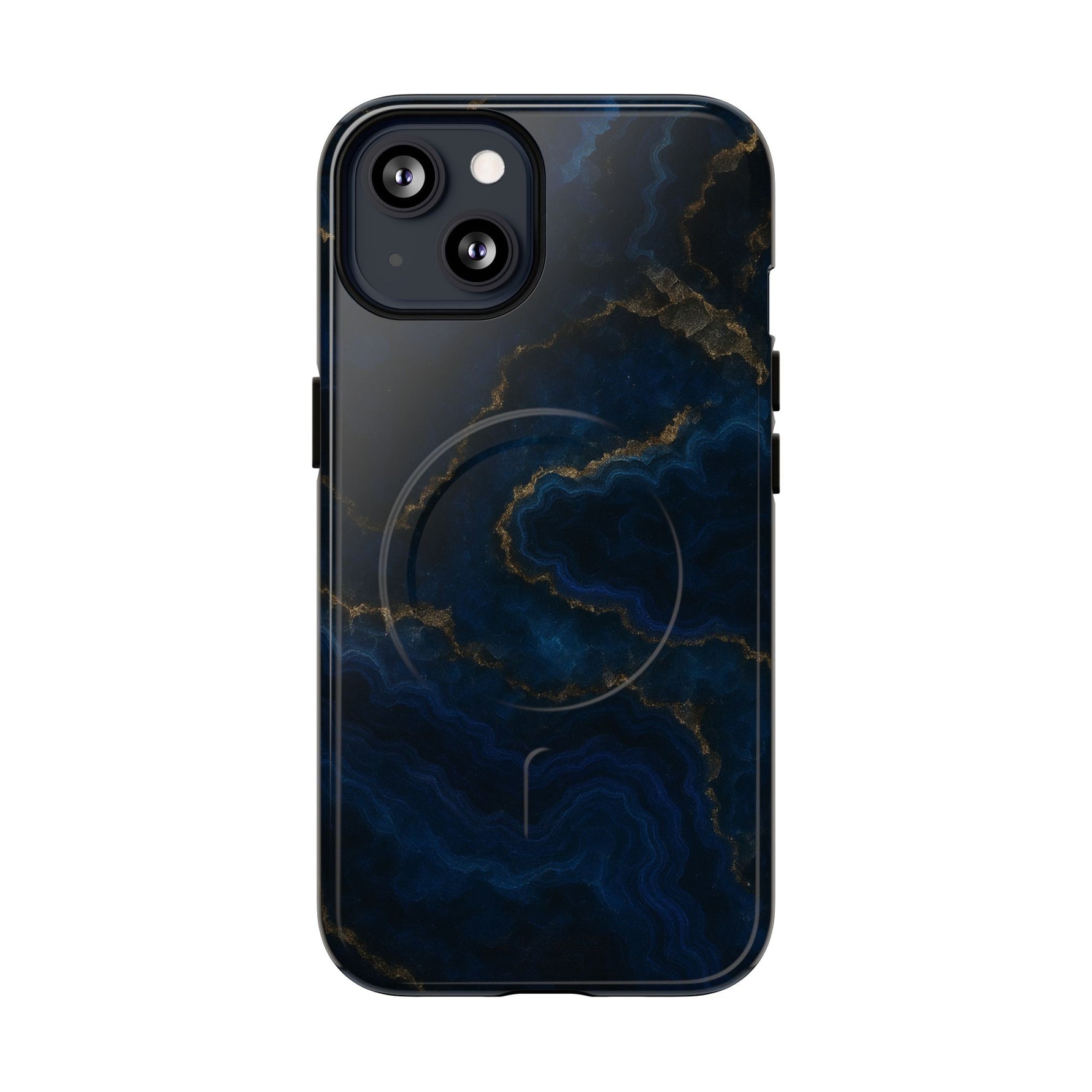 Midnight Marble iPhone Case with MagSafe - iPhone 13 / Glossy - Shamo's