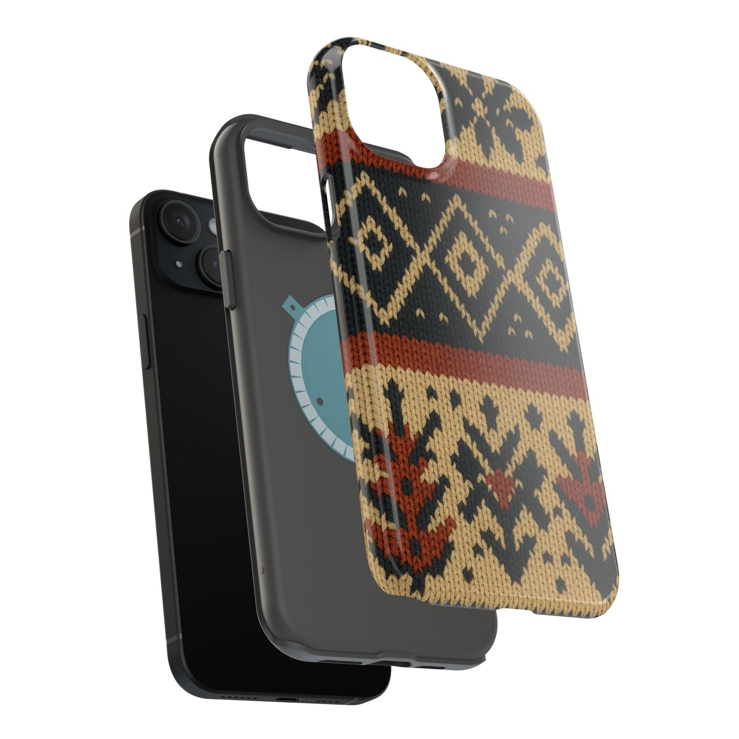Nordic Knit Pattern MagSafe Impact-Resistant iPhone Case