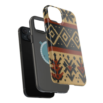 Nordic Knit Pattern MagSafe Impact-Resistant iPhone Case