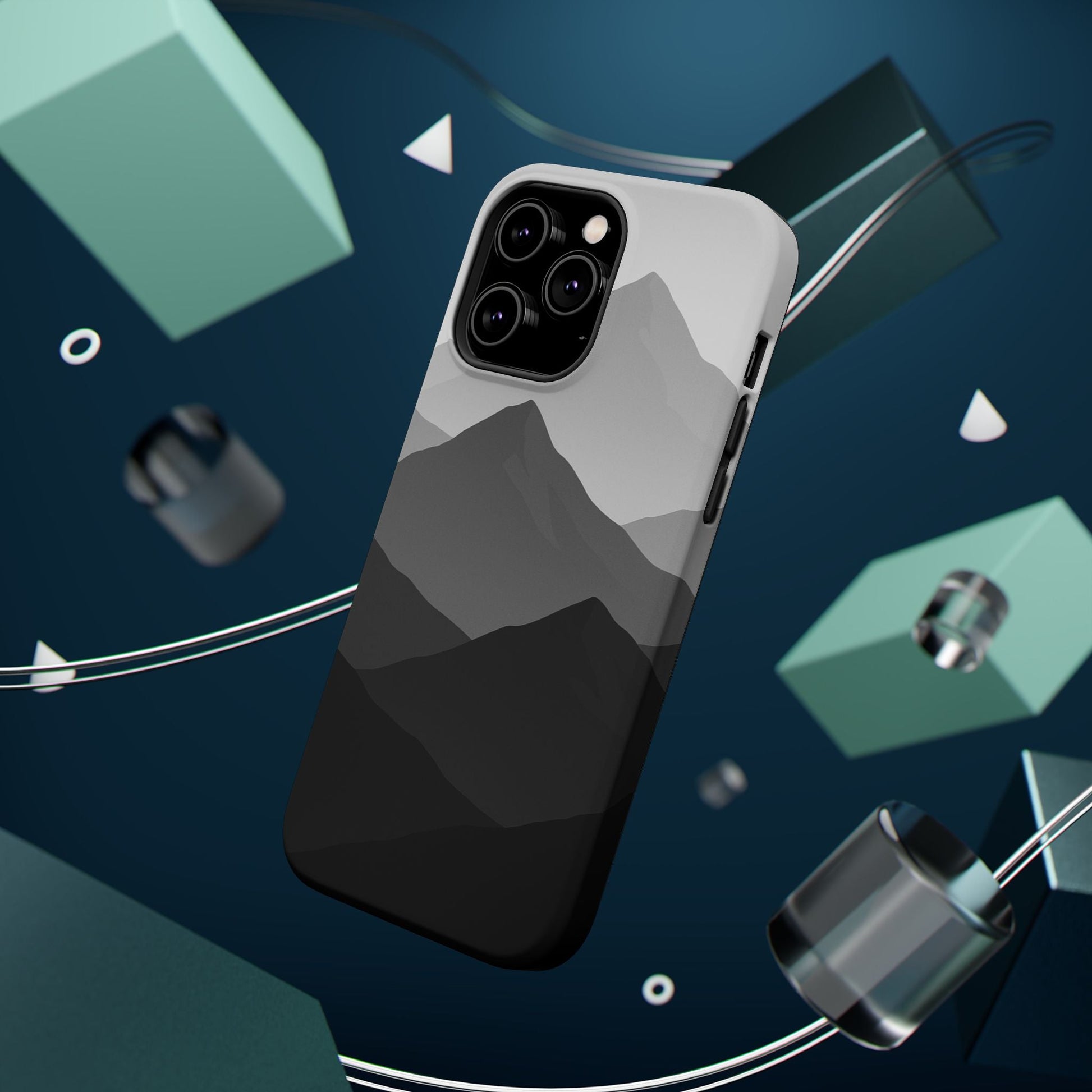 Monochrome Mountain Design iPhone Case | MagSafe  Shamo's
