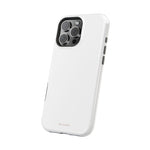 White Solid Color MagSafe Compatible Impact-Resistant Phone Case