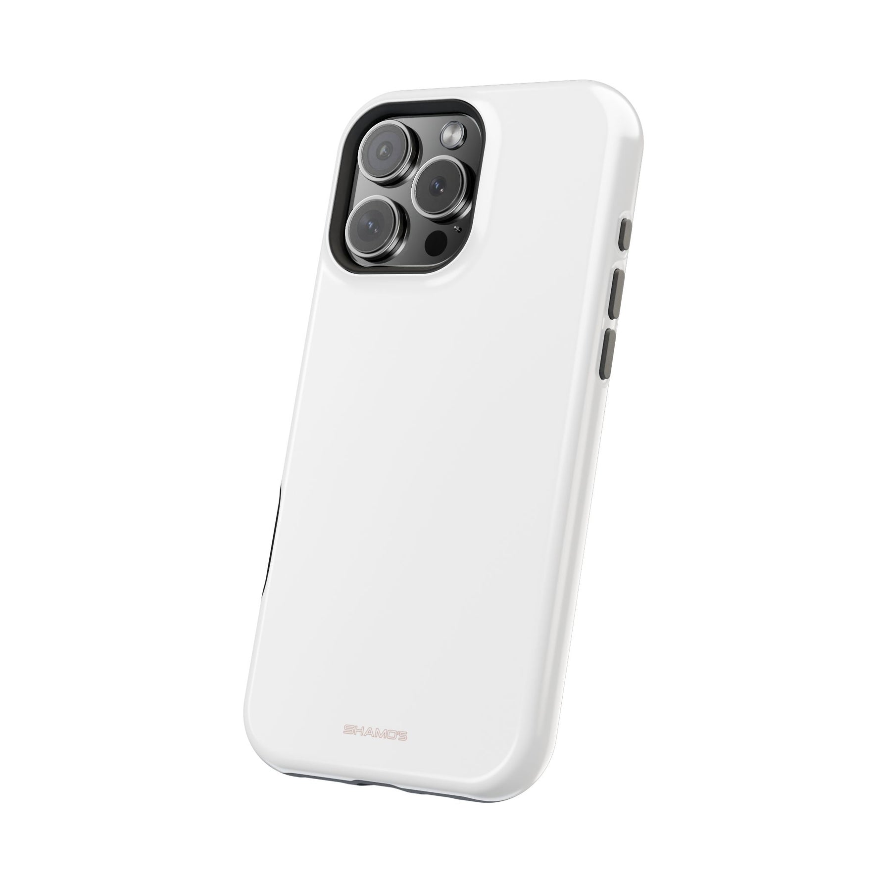White Solid Color MagSafe Compatible Impact-Resistant Phone Case