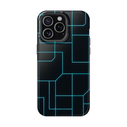 Neon Grid Magnetic Impact-Resistant iPhone Case | MagSafe compatible  Shamo's iPhone 15 Pro Max / Glossy