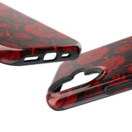 Melted Lava Dark Red Floral iPhone Case — MagSafe Compatible  Shamo's