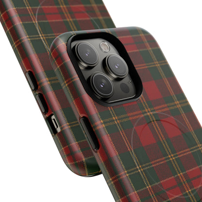 Plaid Holiday iPhone Case — Red & Green Tartan (MagSafe compatible)