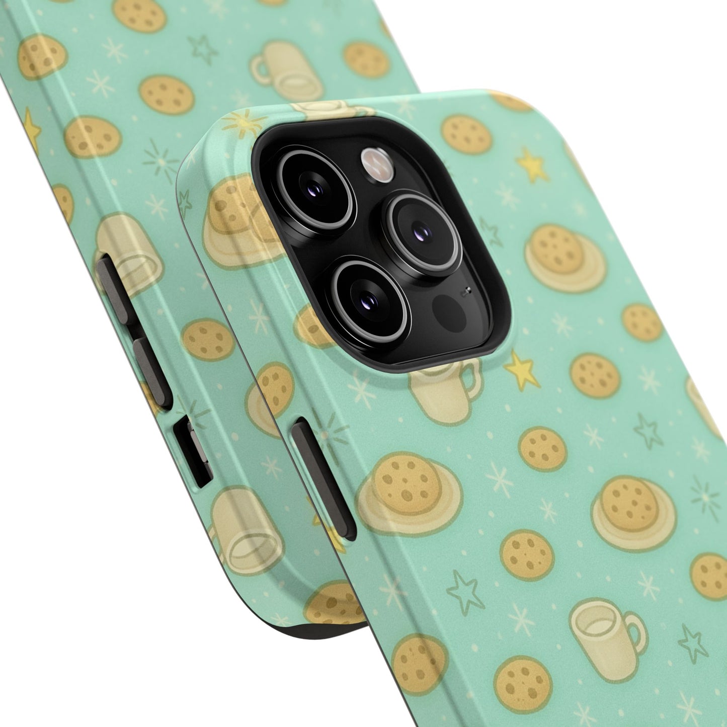 Cookie & Coffee Pattern Tough iPhone Case — Impact-Resistant