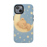 Sleepy Teddy Bear & Stars iPhone Case with MagSafe - Shamo's
