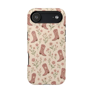 Floral Boots MagSafe Phone Case, glossy iPhone 17 Air, rear view