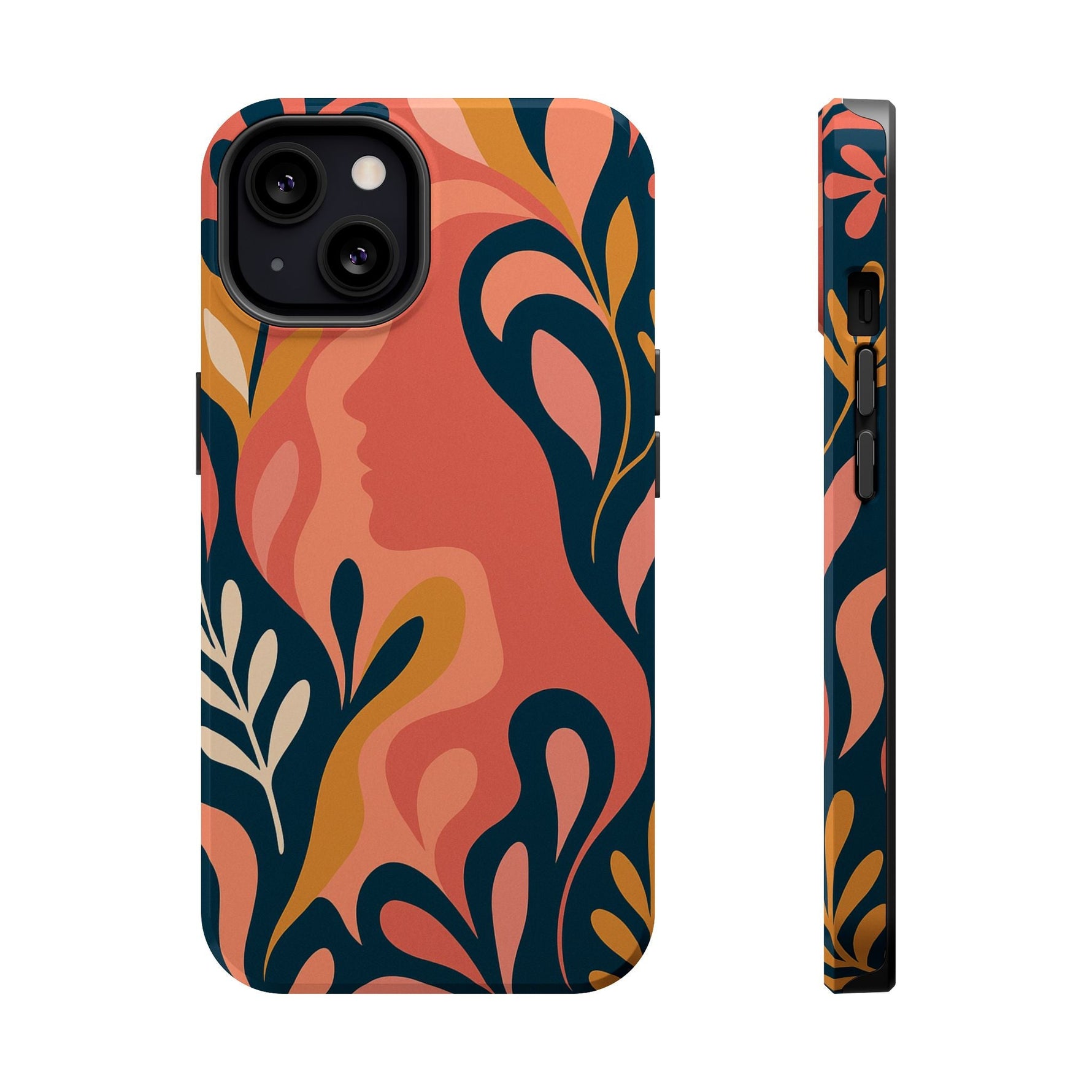 Floral Feminine Abstract MagSafe Impact-Resistant iPhone Case  Shamo's iPhone 13 / Glossy