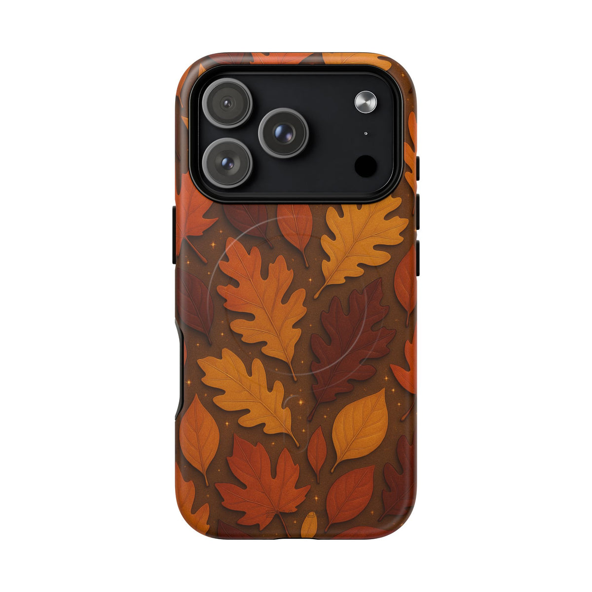 Funda para teléfono mágica con diseño de hojas que caen, compatible con MagSafe