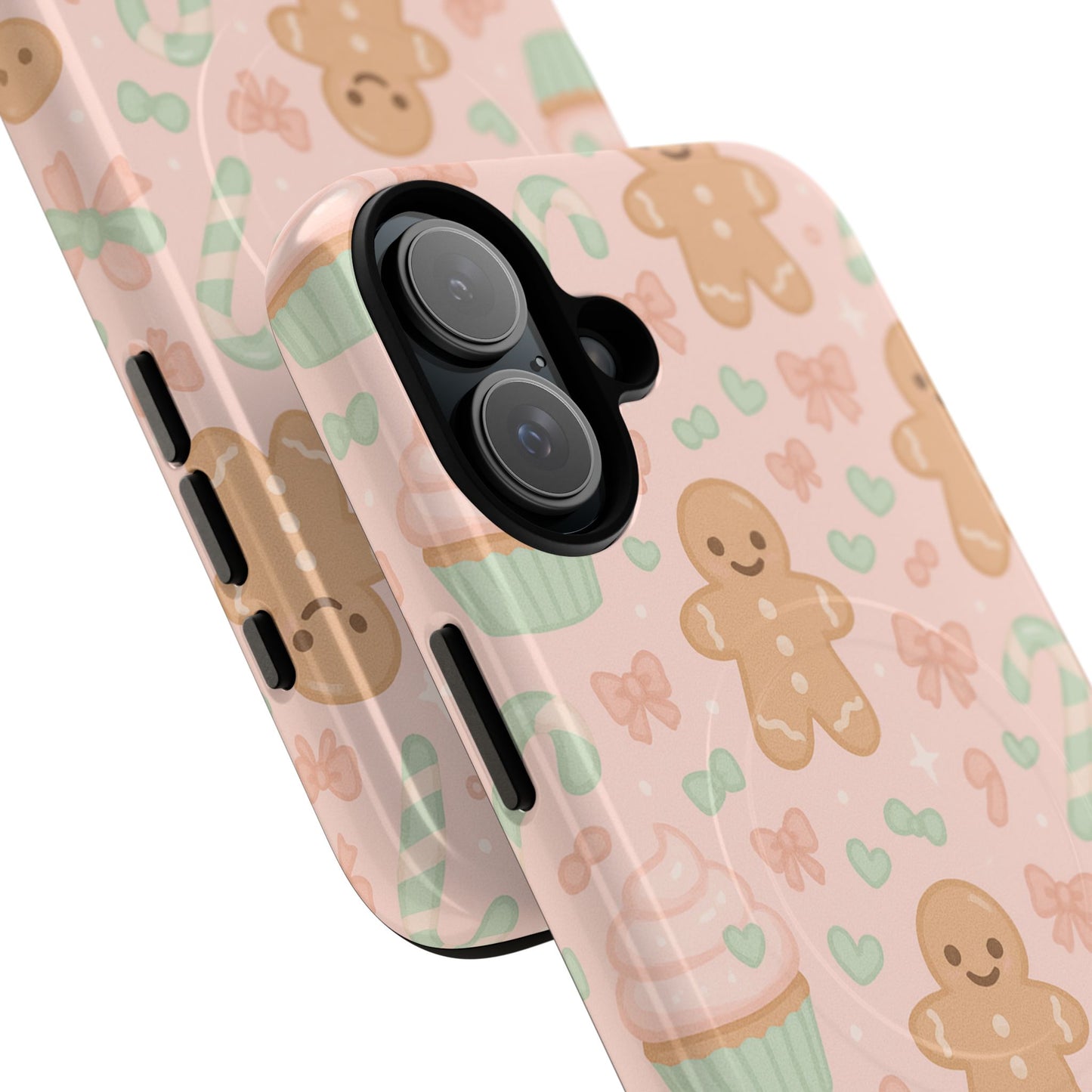 Gingerbread Candy Holiday Tough iPhone Case | compatible with MagSafe