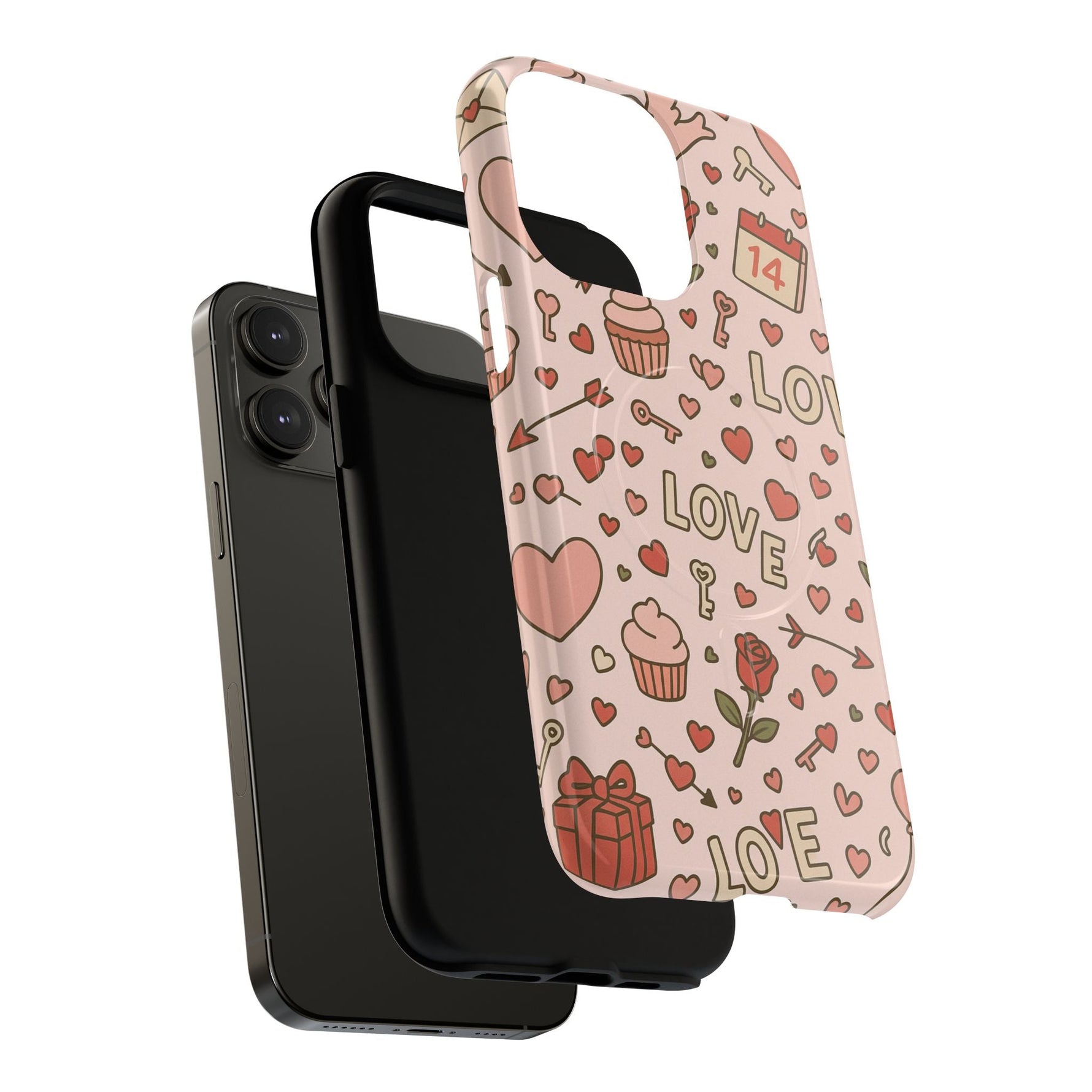 Sweet Love Pattern iPhone Case (MagSafe compatible)  Shamo's