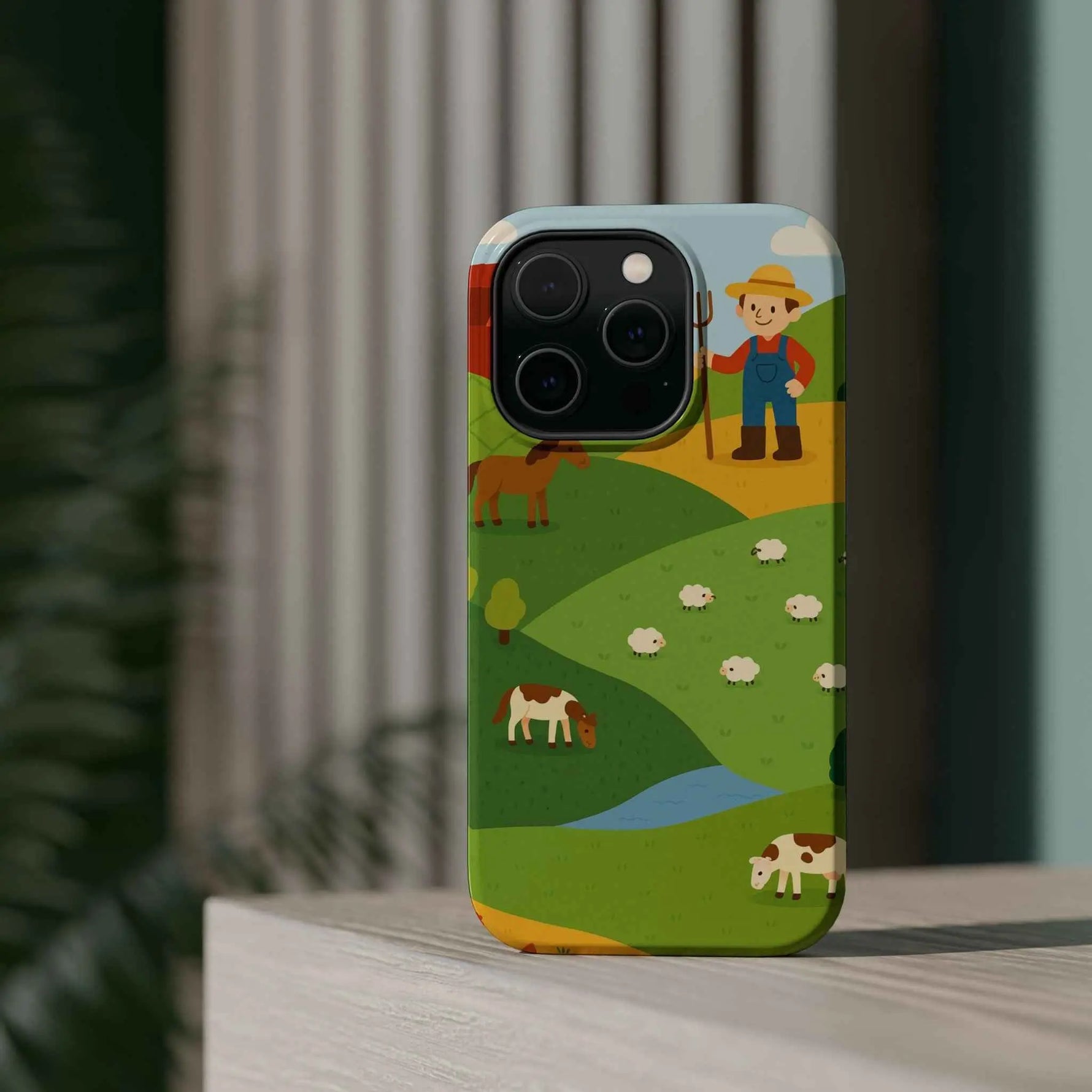 Farm-Themed Impact-Resistant MagSafe Phone Case