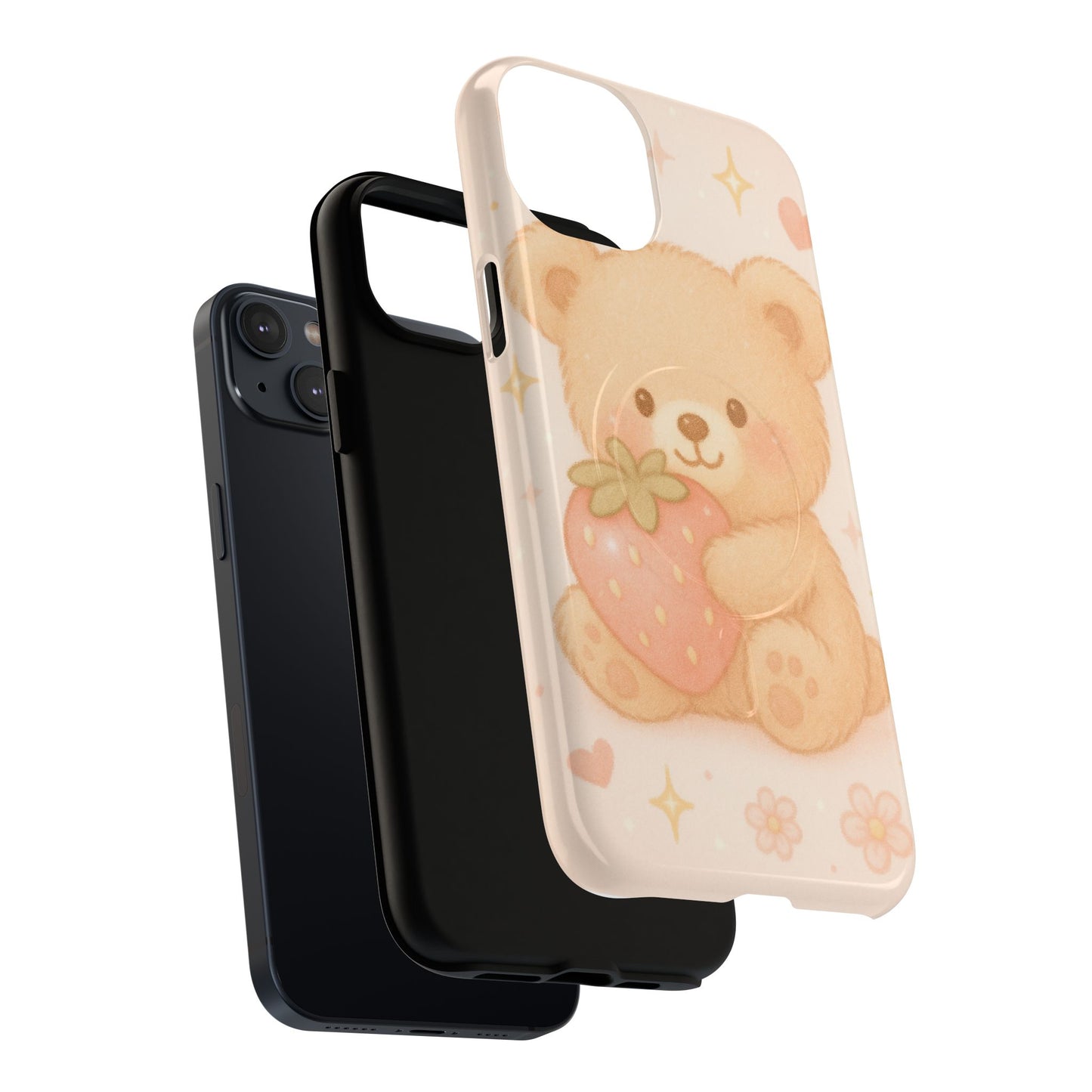 Strawberry Teddy iPhone Case with MagSafe