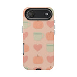 Autumn Cozy iPhone Case – Pumpkin, Heart & Coffee Cup Pattern  Shamo's iPhone 17 Air / Matte