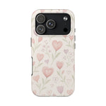 Pink Watercolor Heart Floral Pattern | Tough Impact Phone Case  Shamo's iPhone 17 Pro
