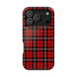 Funda para iPhone resistente a impactos con cuadros escoceses rojos | Compatibilidad con MagSafe